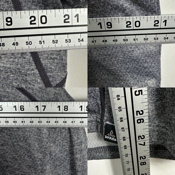 Prana Talon Jacket Grey Mens Size Medium Long Sleeve Mock Neck Running Quick Dry - Picture 13 of 16